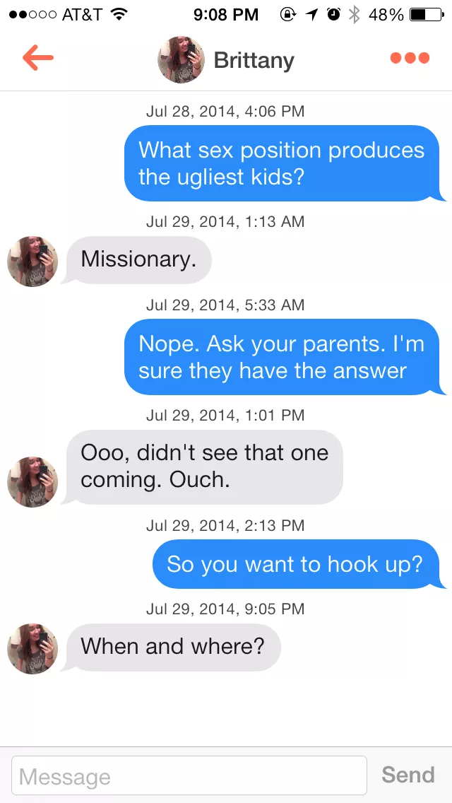 Pickup best tinder line sexual The 85