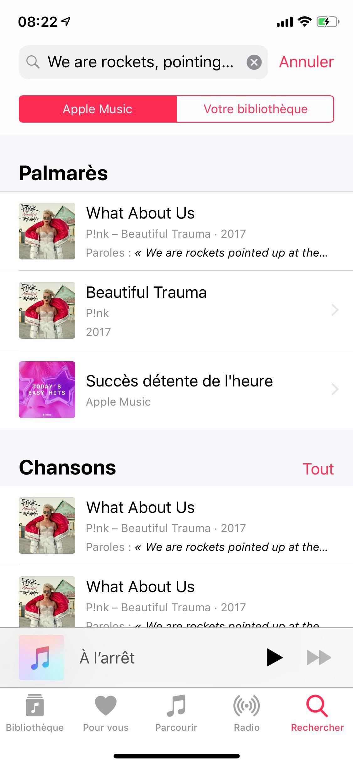 Cherchez maintenant une chanson avec quelques paroles sur Apple Music grâce à iOS 12