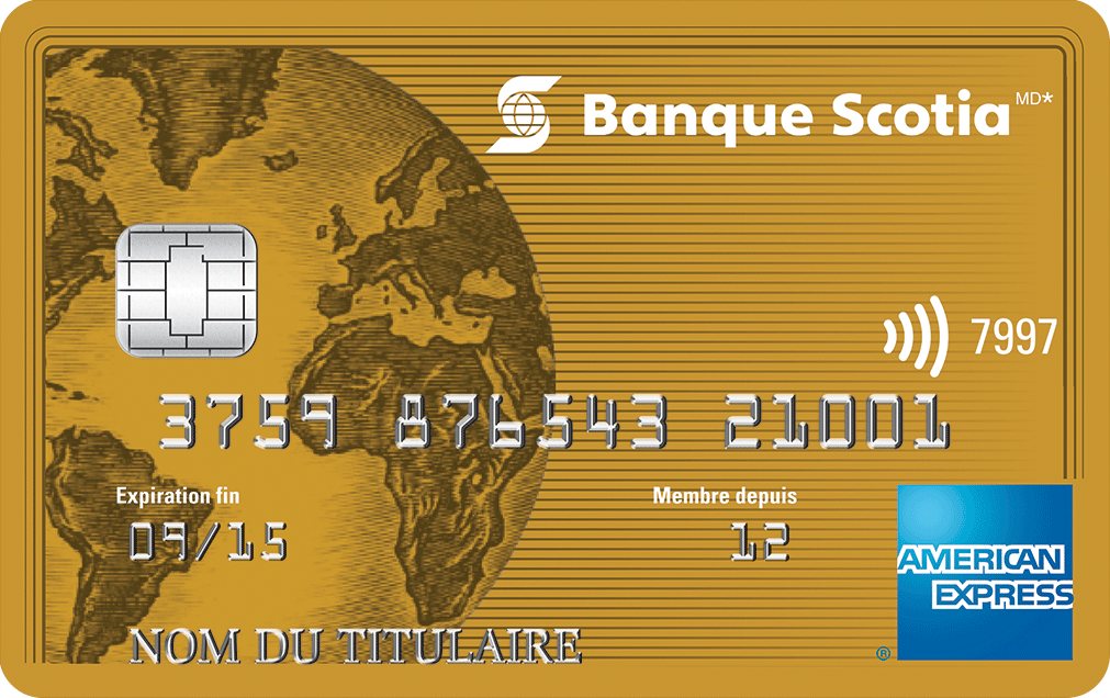 Carte de crédit American Express or de la Banque Scotia