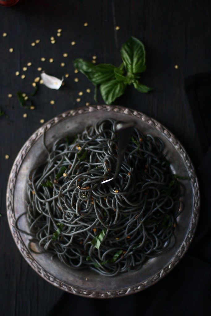 Squid ink pasta
