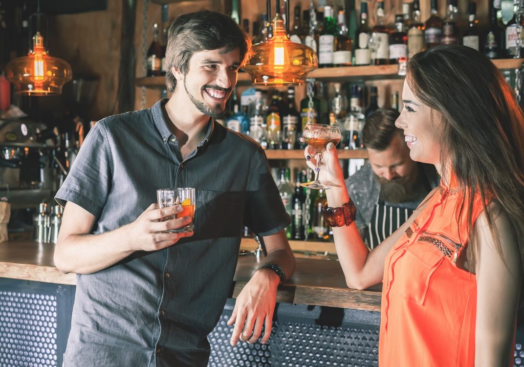 first date in a bar