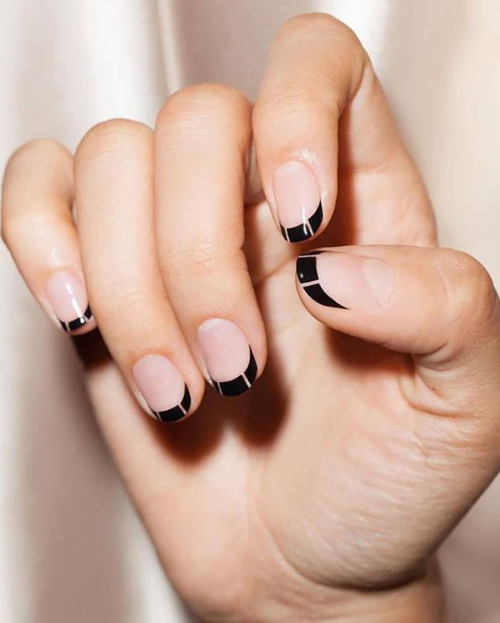 black french manicure