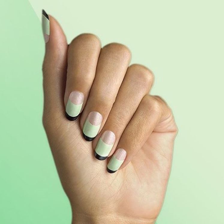 mint french manicure