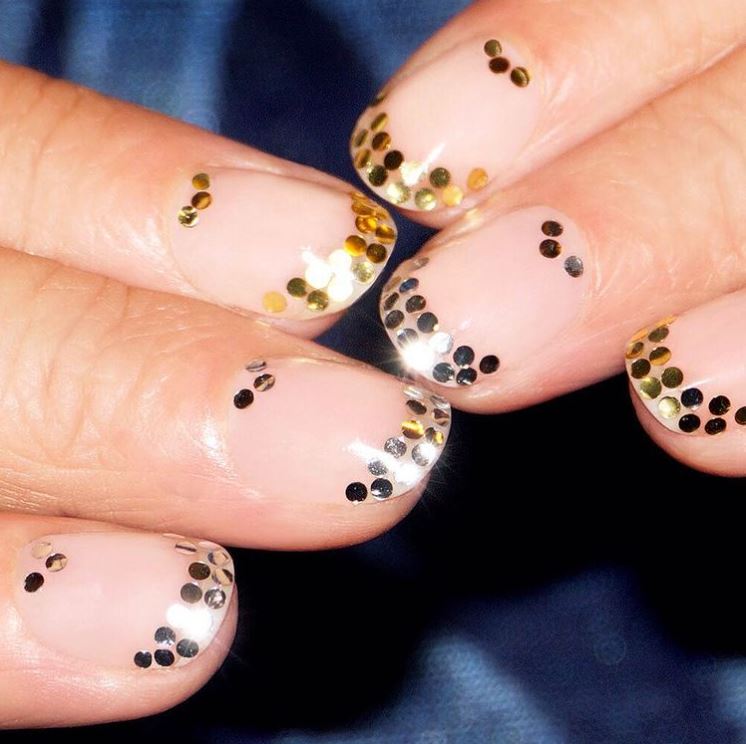 shiny french manicure