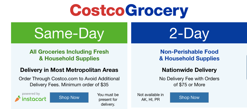 Costco Grocery Delivery