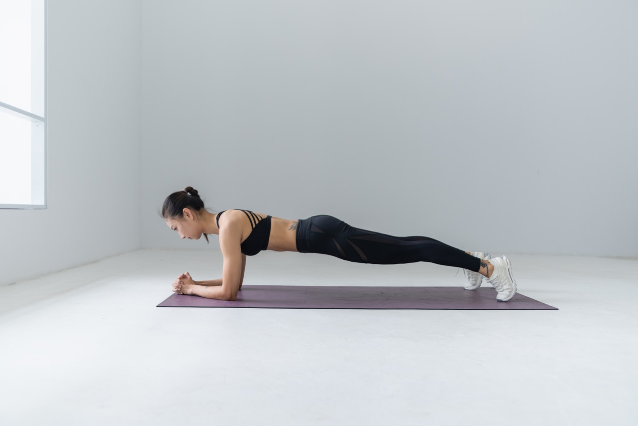 woman in plank