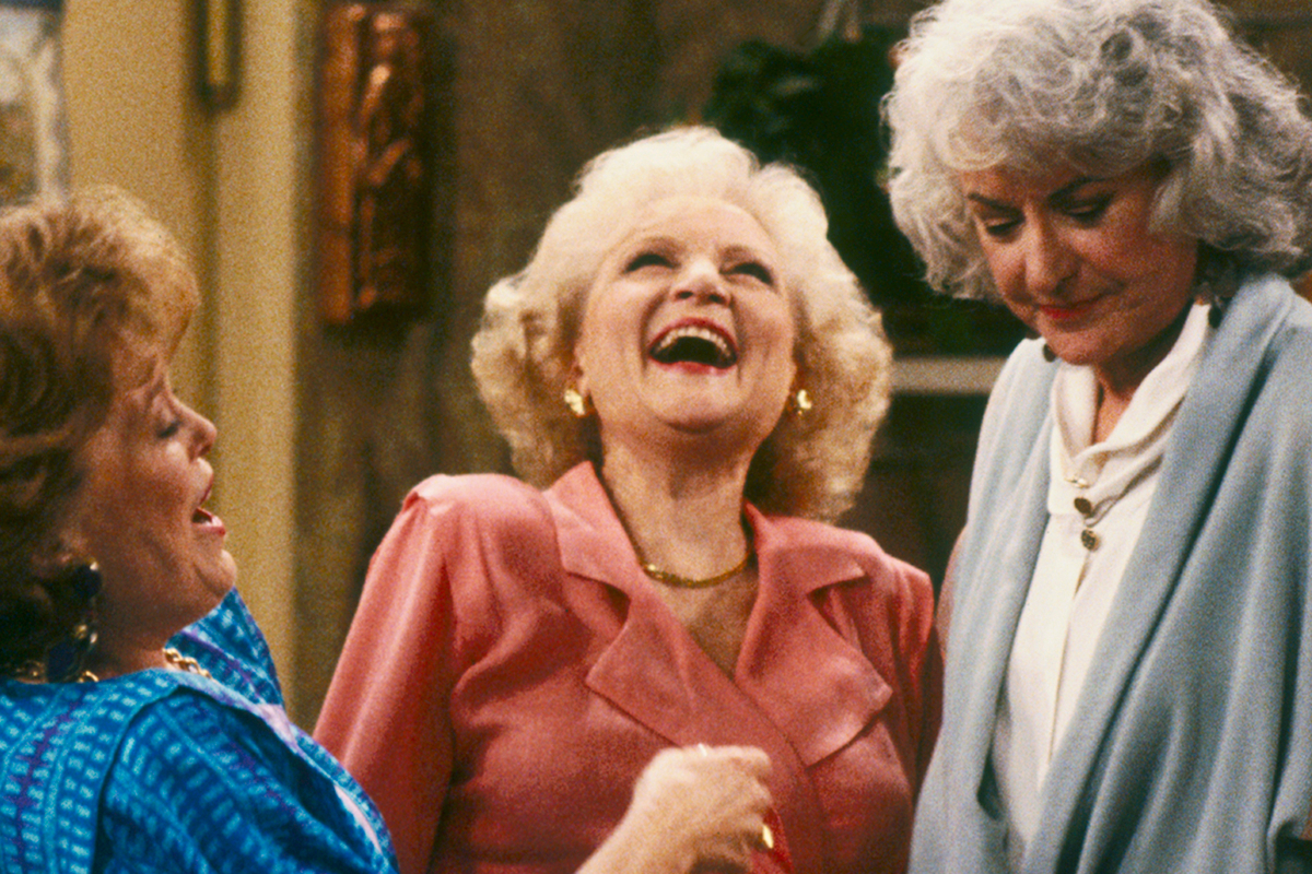 Betty White laughing