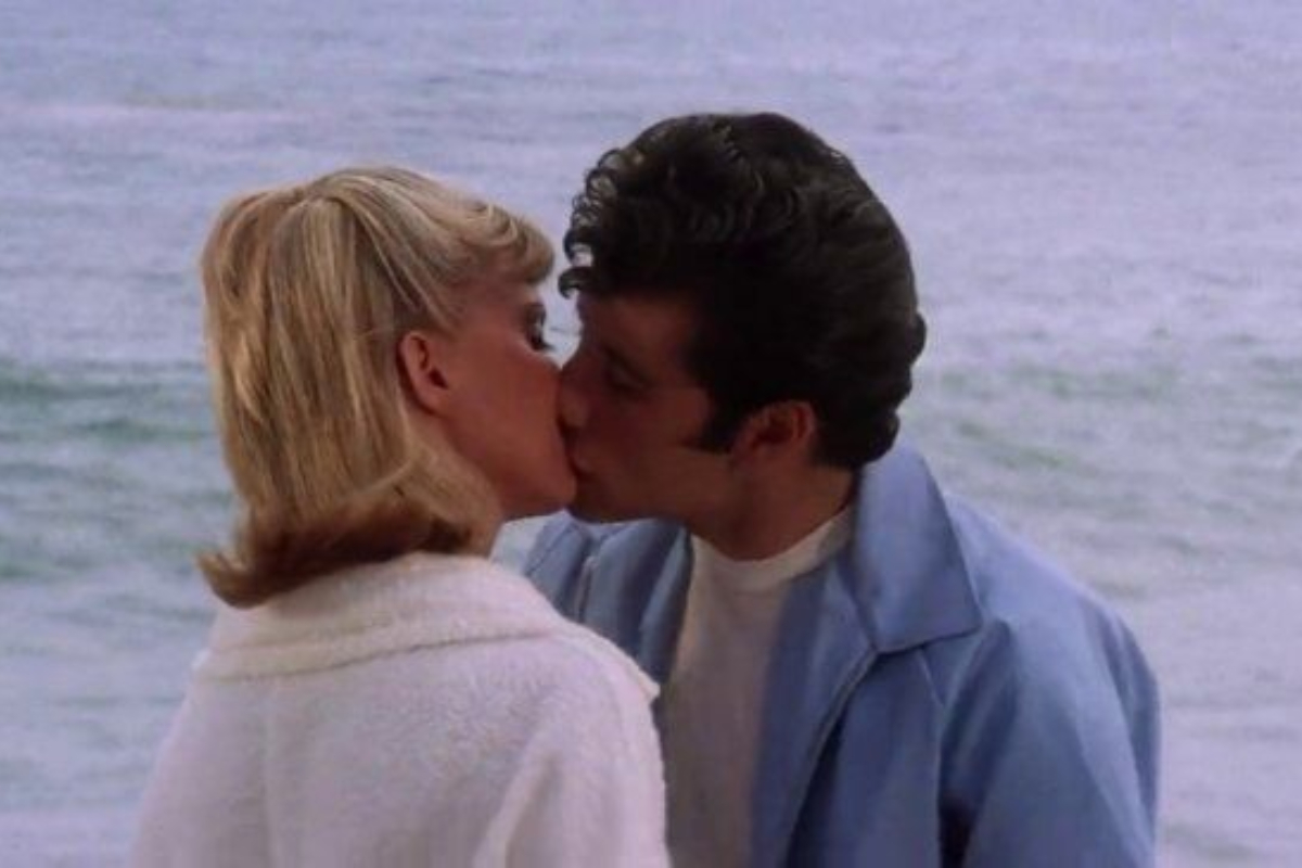 Grease: Sandy and Danny Kissing