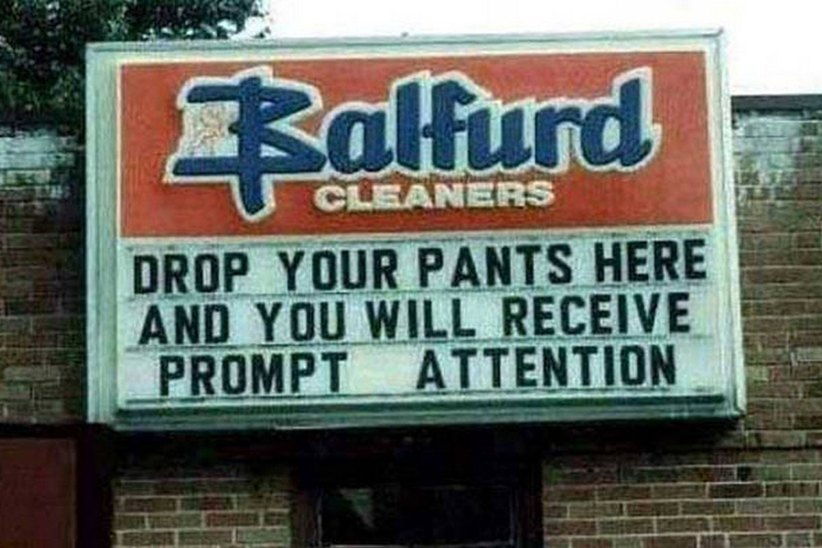 Balfurd cleaners' sign