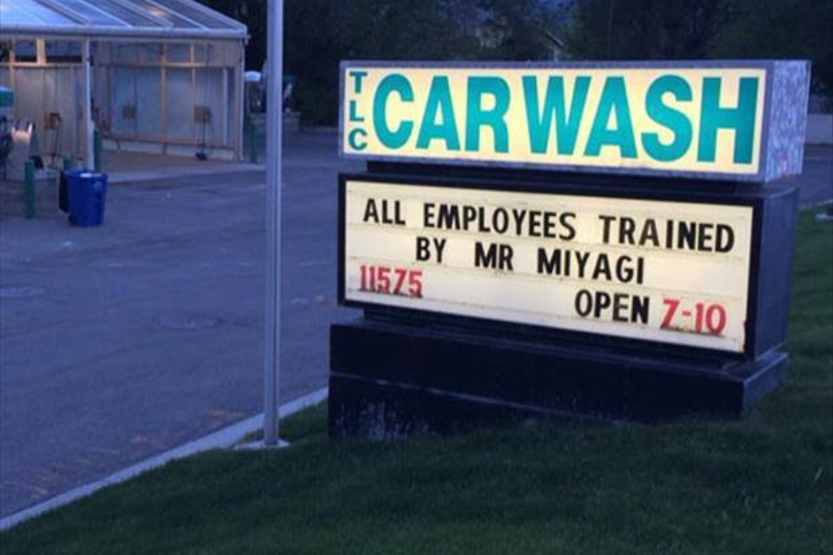 Car Wash Mr. Miyagi Business Sign