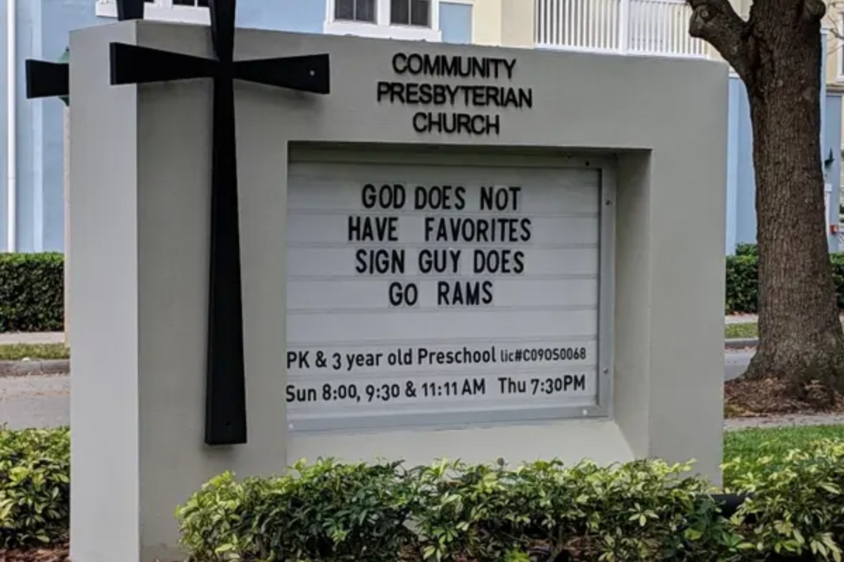 Community Presbyterian Church Business Sign