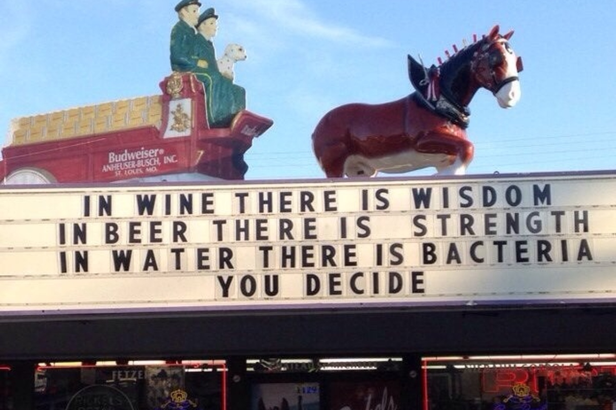 Liquor Store Bacteria Water Business Sign