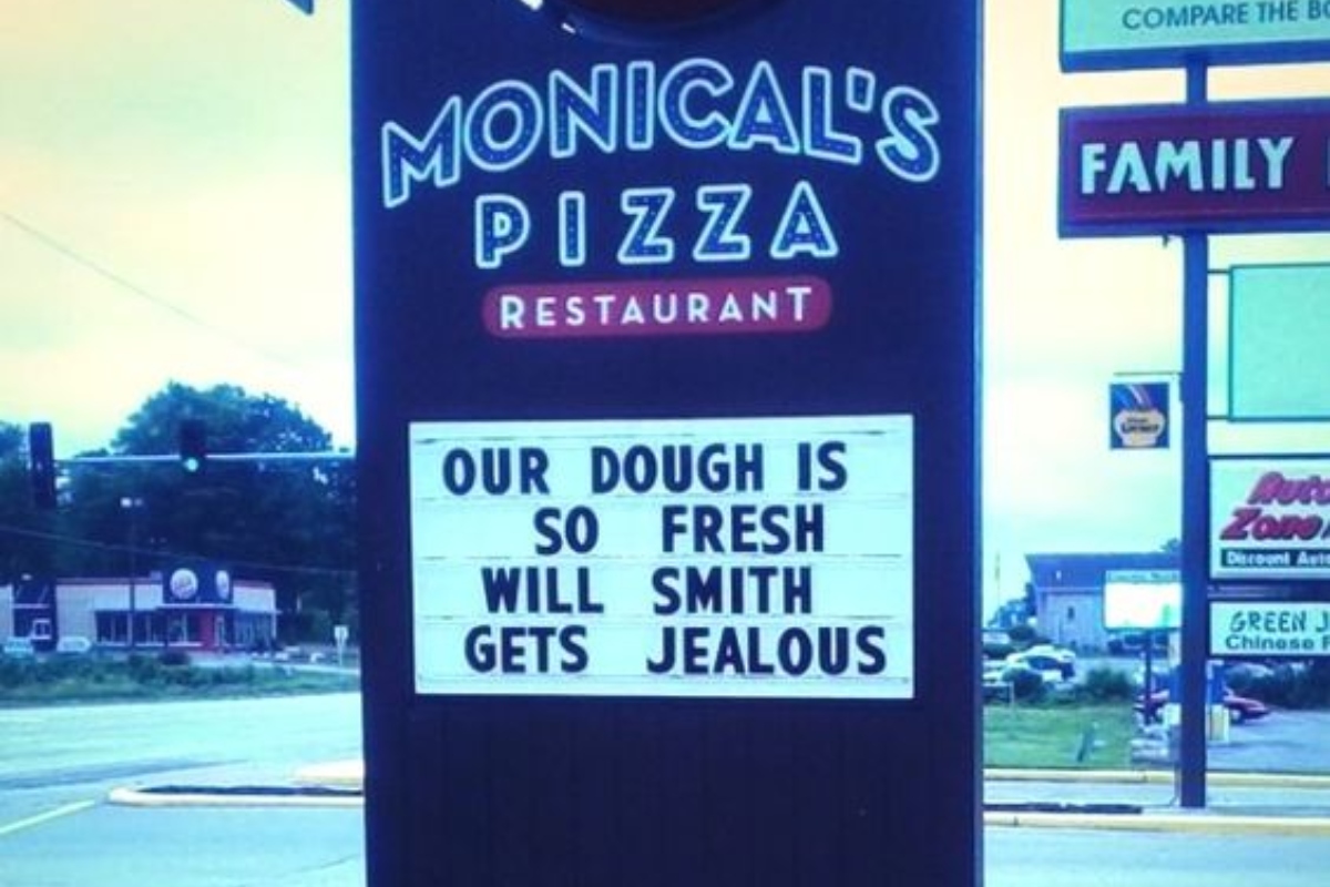 Monical's Pizza Business Sign