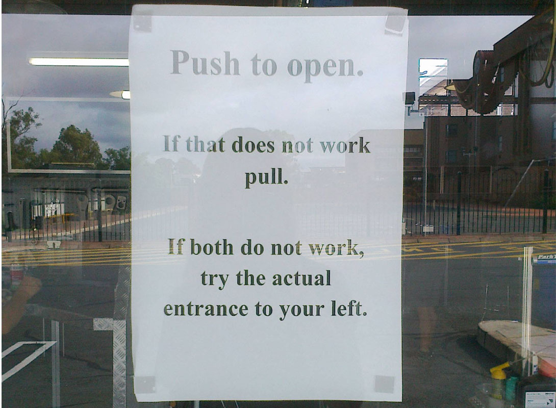 Push to Open Business Sign
