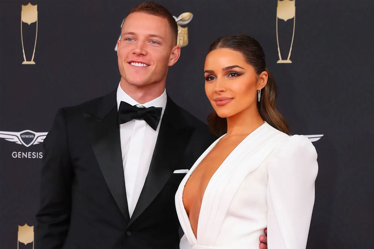 Christian McCaffrey and Olivia Culpo