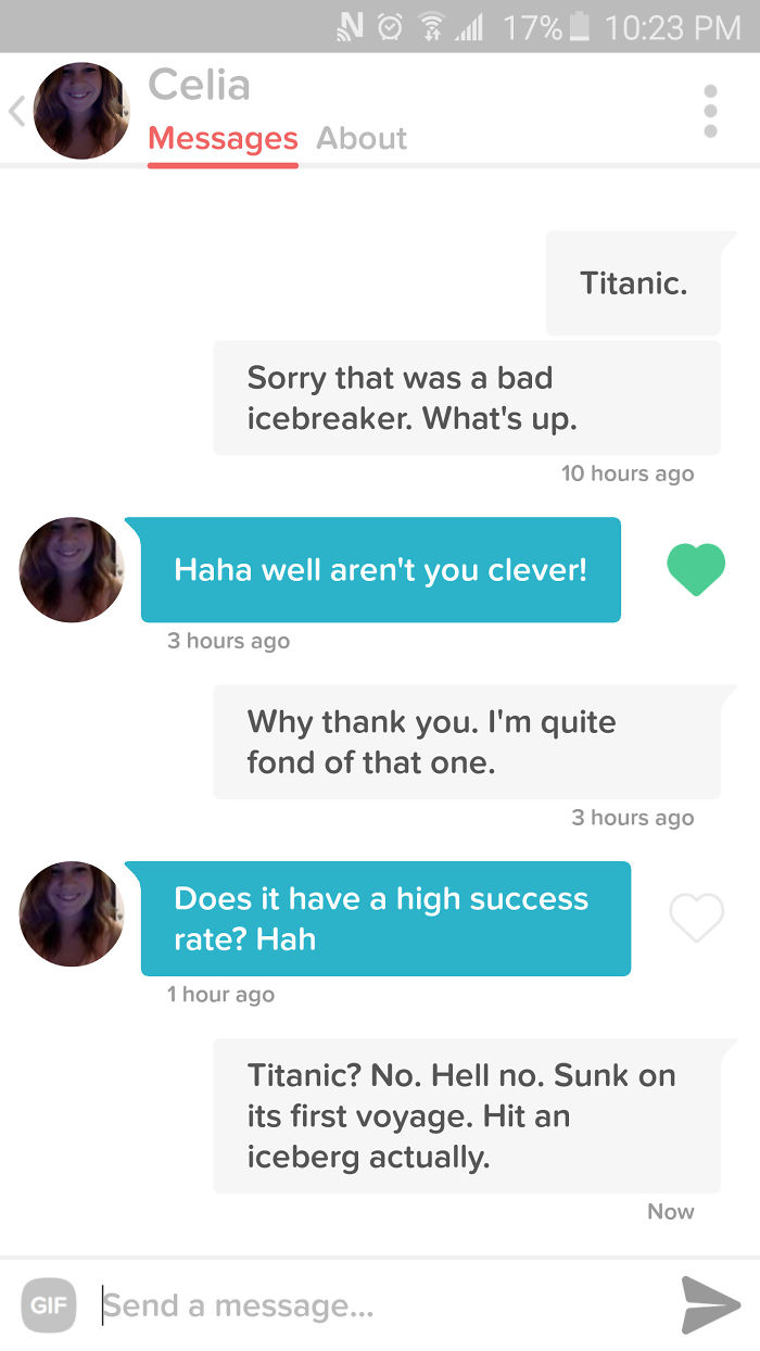 Tinder pick up line