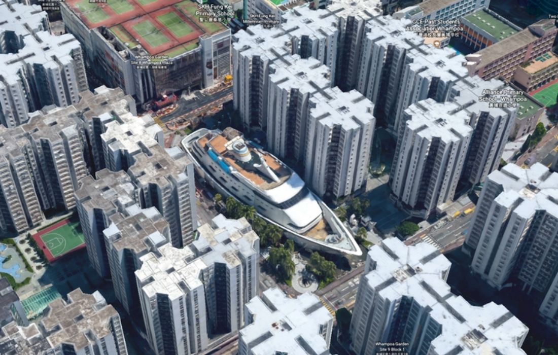 cruise ship in Hong Kong
