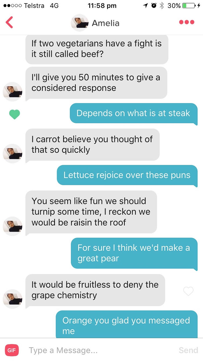 Tinder pick up line