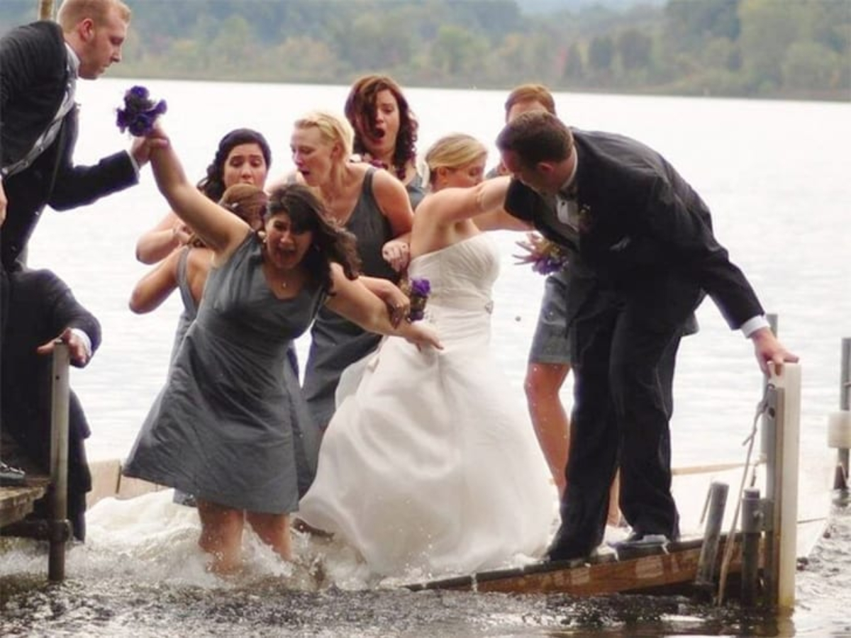 Broken Dock Wedding Photo