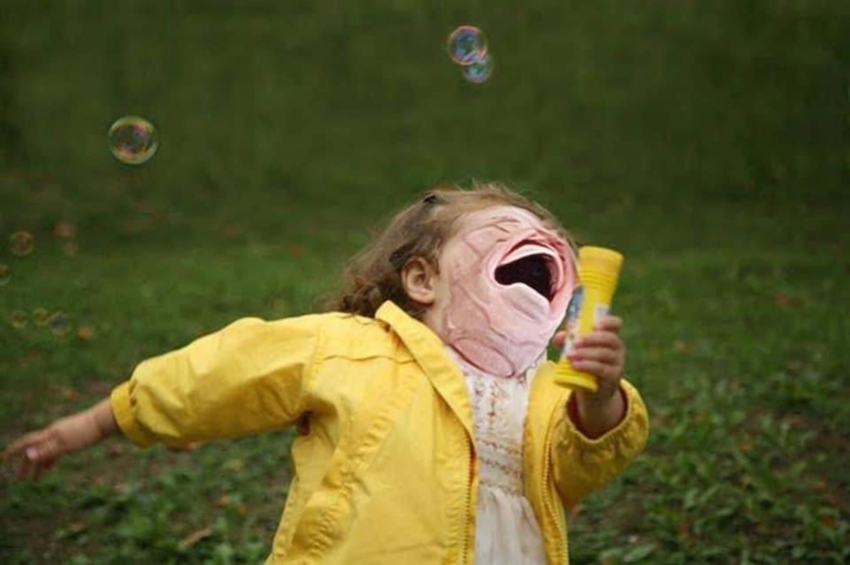 Bubble Girl Meme Shoe Face