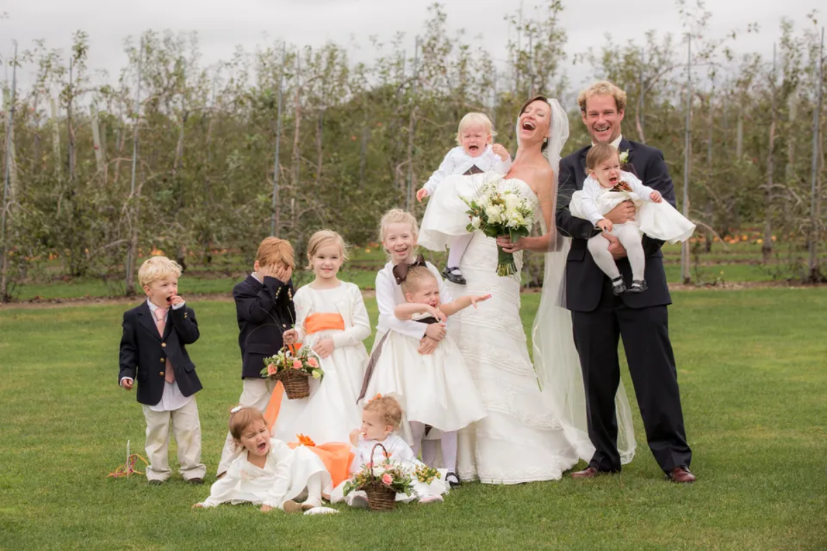 Family Crying Wedding Photo