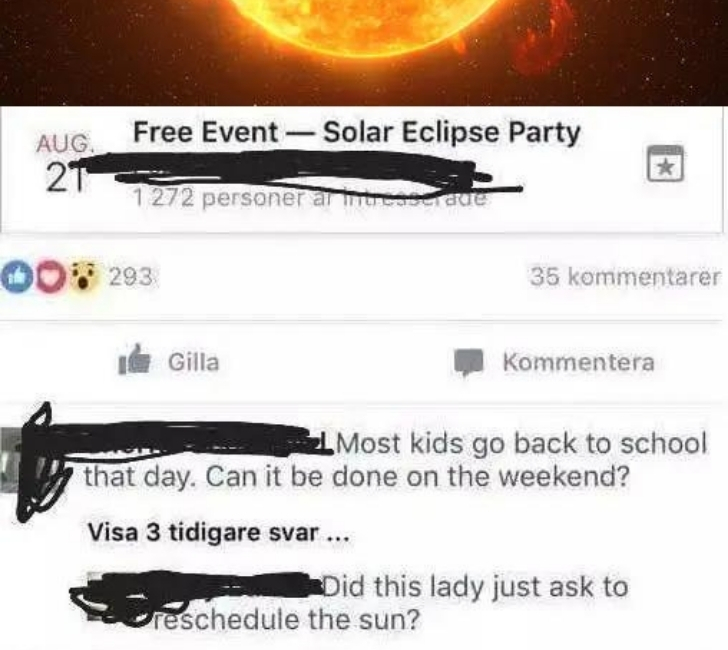 ridiculous comments on the internet