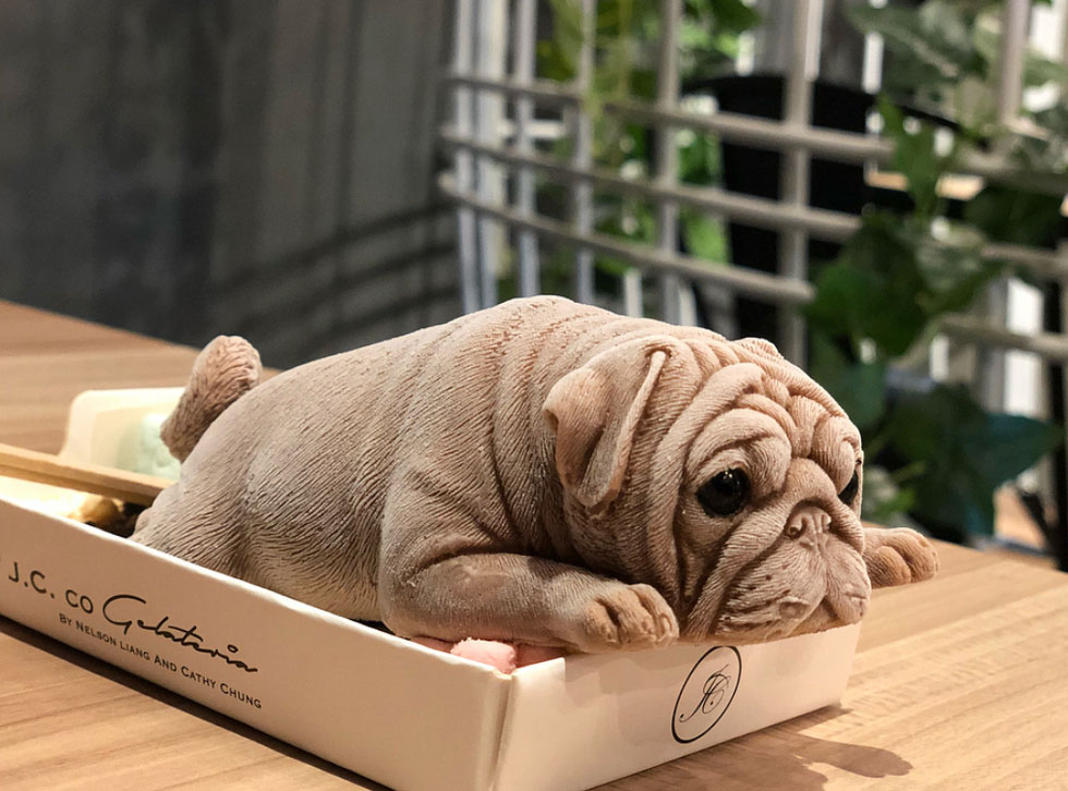 dog-shaped ice cream